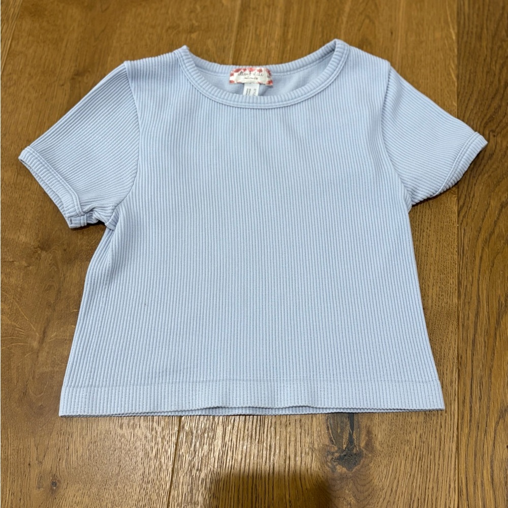 Altar'd State Ribbed Blue Short Sleeve Tee
